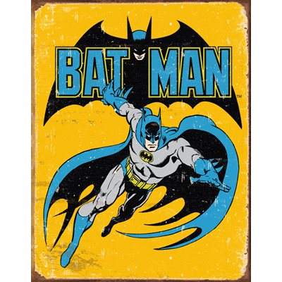 Enseigne Metal Batman Retro