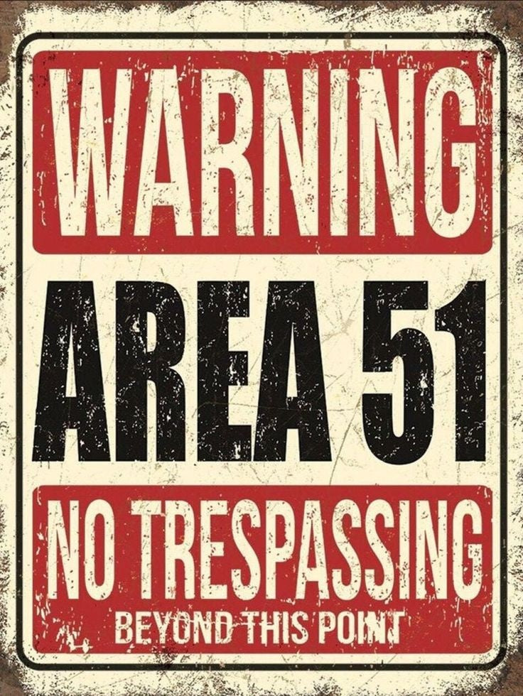 Enseigne Metal Area 51