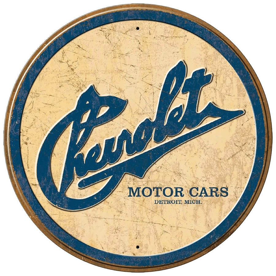 Enseigne Metal Ronde Chevrolet