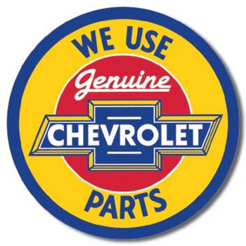 Enseigne Metal Ronde Genuine Chevrolet