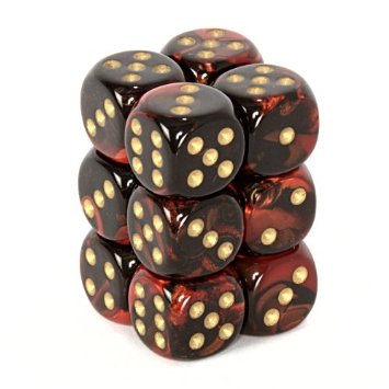 12 D6 Gemini Rouge-Noir/Or