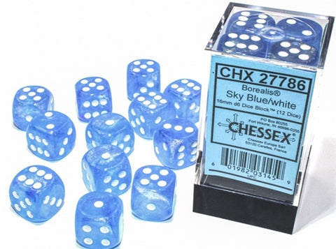 12D6 Borealis Bleu Ciel/Blan