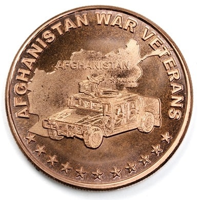 1Oz En Cuivre-Afghanistan War