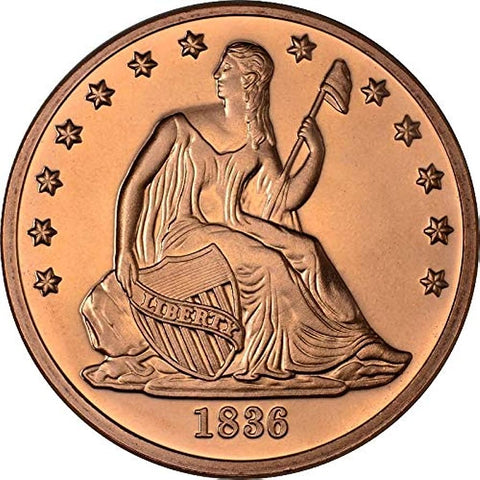 1Oz En Cuivre-Seated Liberty