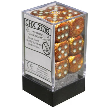 12 D6 Glitter Or/Argent