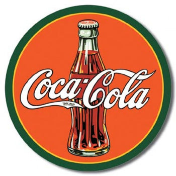 Enseigne Metal Coca-Cola Ronde
