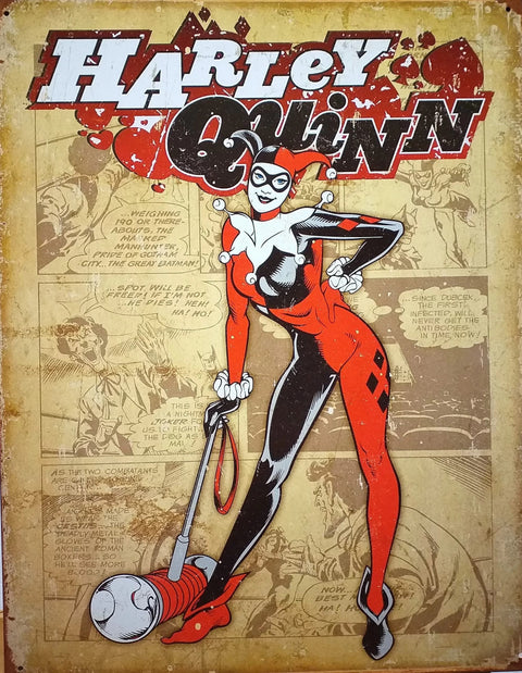 Enseigne Metal Harley Quinn Retro