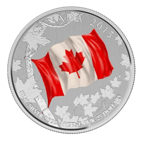 2015 25$ Drapeau Canadien