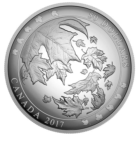 2017 50$ Feuilles D''Érable Dans Le Vent