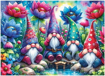 PZ1000 Nains Parmis Les Fleurs