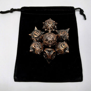 Antique Copper Spiked Metal Dice