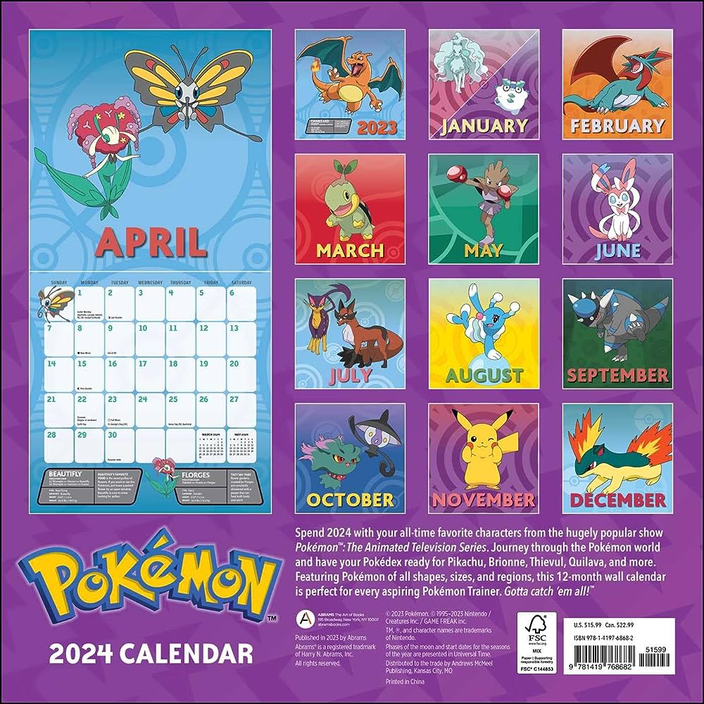Pokémon : Ephéméride : Une année avec Pokémon (édition 2024) - Collectif -  Les Livres Du Dragon D'or - Papeterie / Coloriage - Librairie Martelle  AMIENS