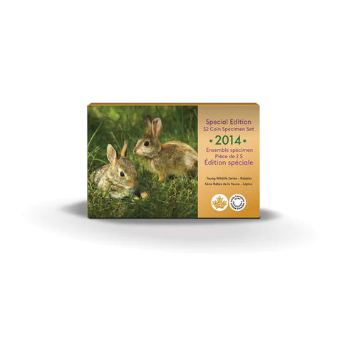2014 Ensemble Spécimen 2$ Bébé Animaux