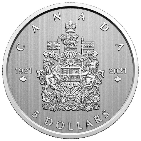 2021 5$ Armoiries Du Canada