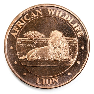 1 Oz En Cuivre-African Lion