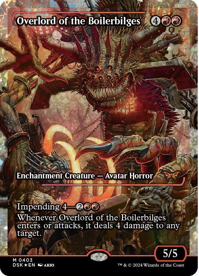 MTG - Overlord Of The Boilerbilges - Showcase - Fracture Foil - Near Mint #403 Duskmourne