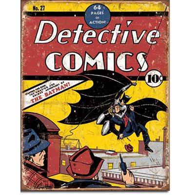Enseigne Metal Detective Comic