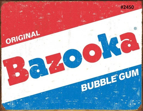 Bazooka Metal Sign