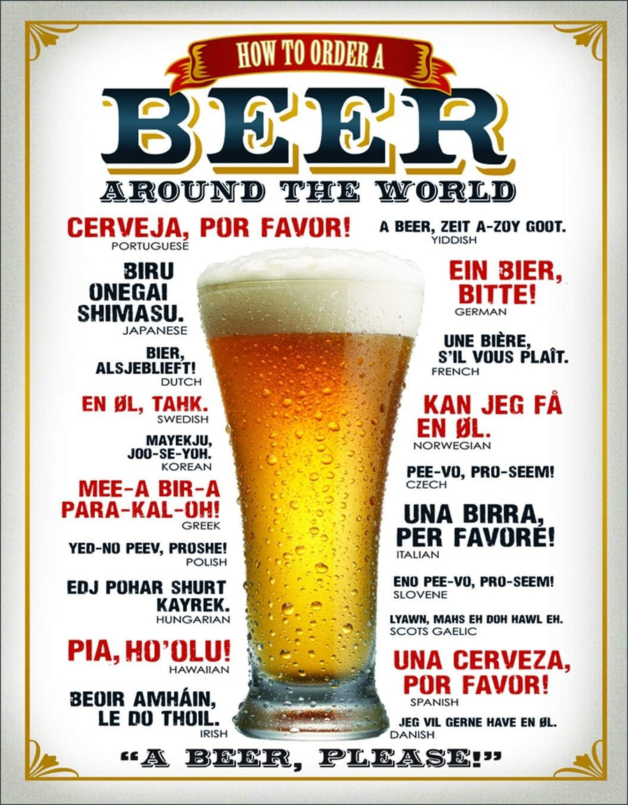 Enseigne Metal How To Order A Beer