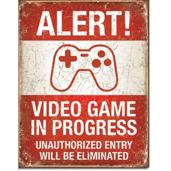 Enseigne Metal Video Game