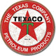 Enseigne Metal Ronde Texaco Petrolium
