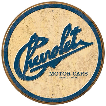 Enseigne Metal Ronde Chevrolet