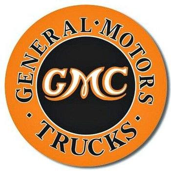 Enseigne Metal Ronde GMC