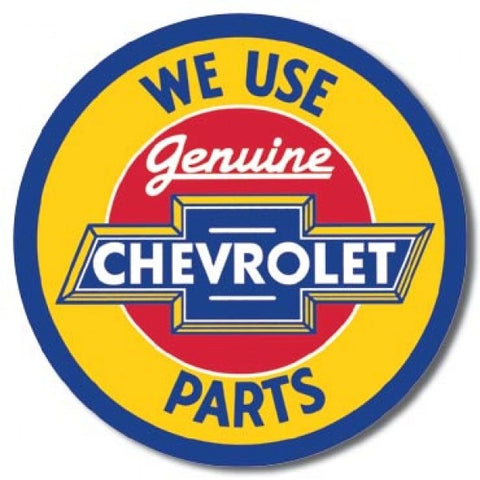 Enseigne Metal Ronde Genuine Chevrolet