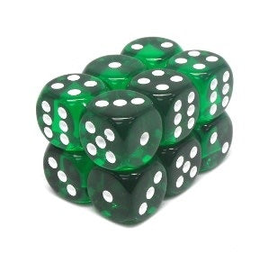 12 D6 Transparent Vert