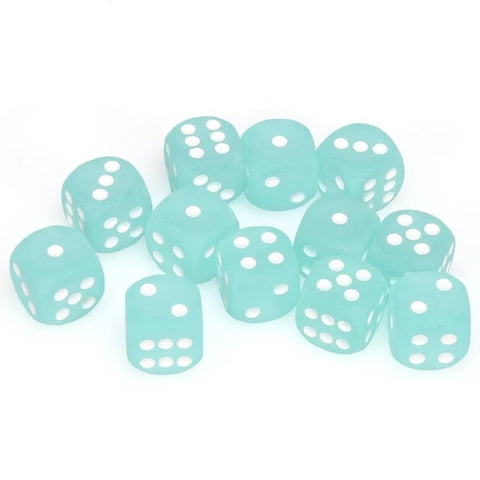 12 D6 Frosted Teal/White