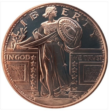1 Oz En Cuivre-Standing Liberty