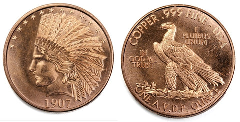 1 Oz Copper-Indian Head
