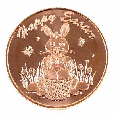1 Oz Copper-Happy Easter