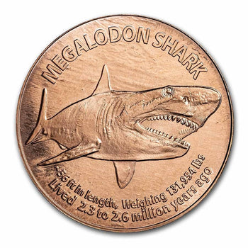 1 Oz En Cuivre-Megalodon Shark