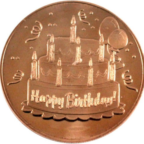 1 Oz Copper-Happy Birthday