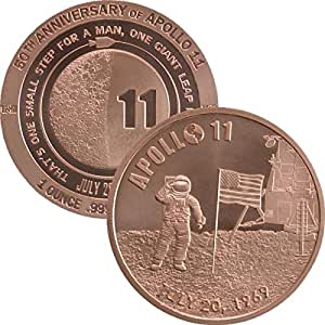 1 Oz En Cuivre-Apollo 11