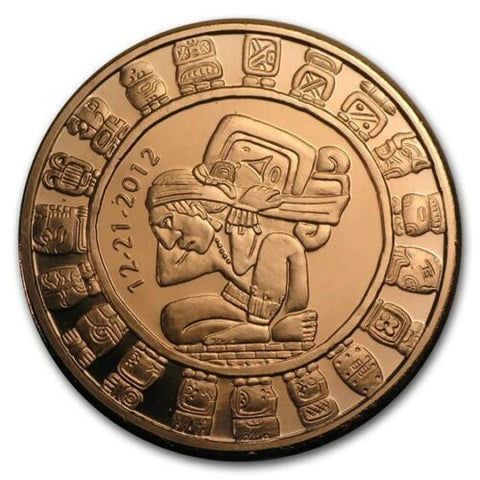 1 Oz Copper-Mayan Calendar
