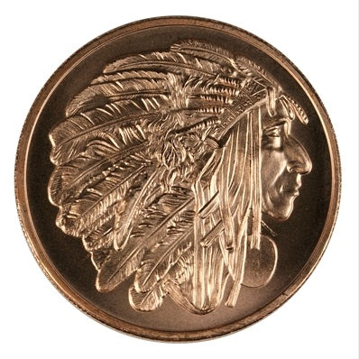 1 Oz Copper-Medallion Chief
