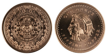 1 Oz En Cuivre-Aztec Calendar