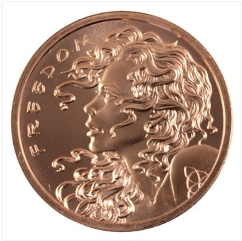 1 Oz En Cuivre-Freedom Girl