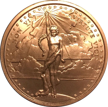 1 Oz En Cuivre-Non Vi Virtute Vici
