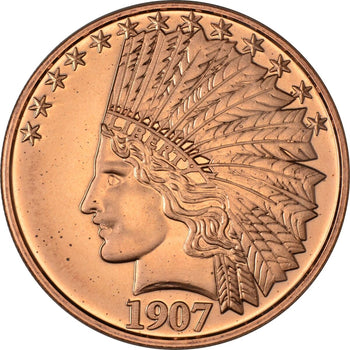 1 Oz En Cuivre-Indian Head 1907