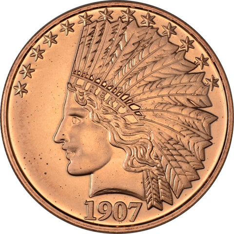 1 Oz Copper-Indian Head 1907