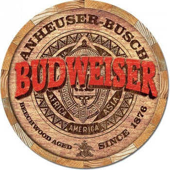 Enseigne Metal Budweiser Ronde
