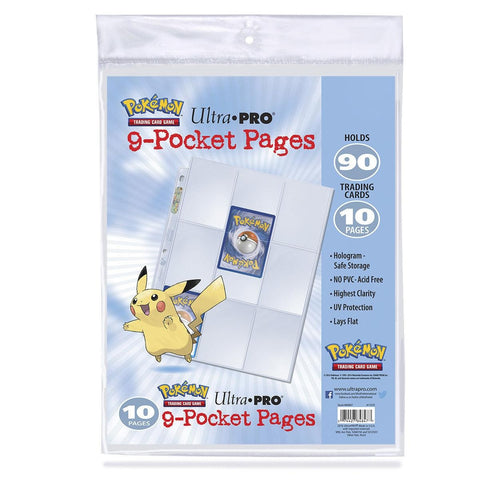 UP Page 9 Pochettes Pokemon (Paquet De 10)
