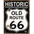 Enseigne Metal Historic Old Route 66