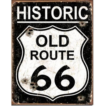 Enseigne Metal Historic Old Route 66