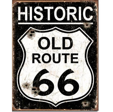 Enseigne Metal Historic Old Route 66