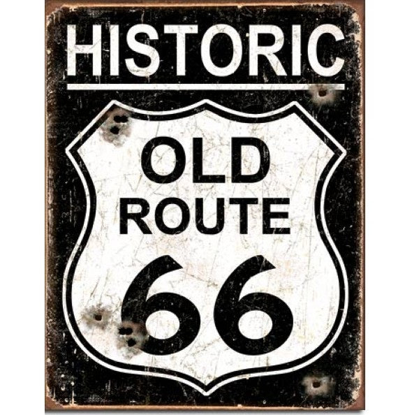 Enseigne Metal Historic Old Route 66