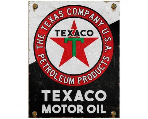 Enseigne Metal Texaco Motor Oil
